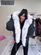 Jacket "IMPORTANT" FC7629 - BLACK WITH BEIGE PRE-ORDER